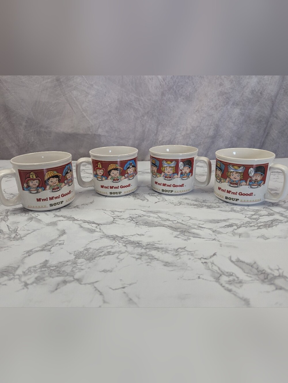Vintage Campbell’s Soup Kids Mugs Lot of 4 - 1998 Commemorative